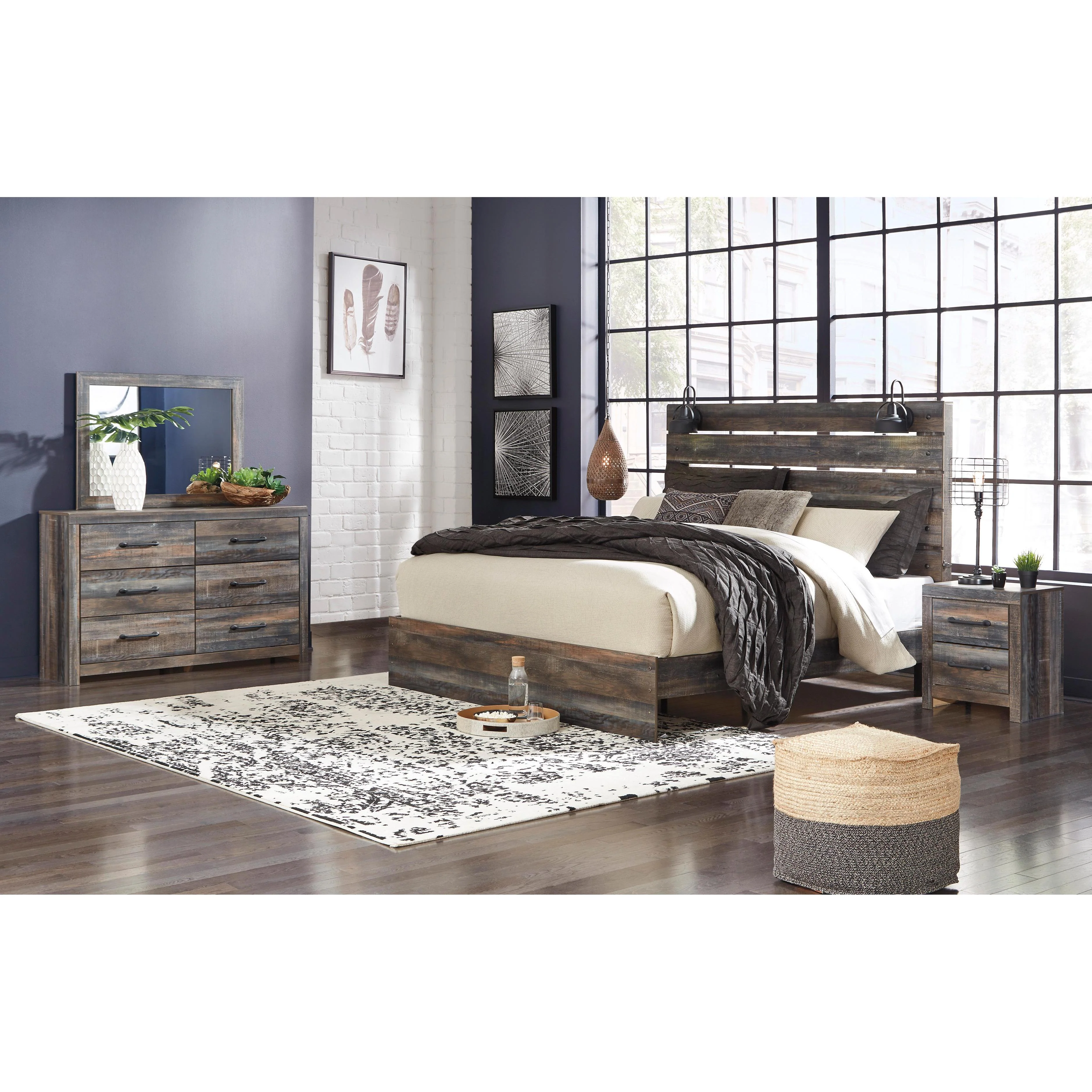 Signature Design by Ashley Drystan B211 7 pc King Panel Bedroom Set - Image 1