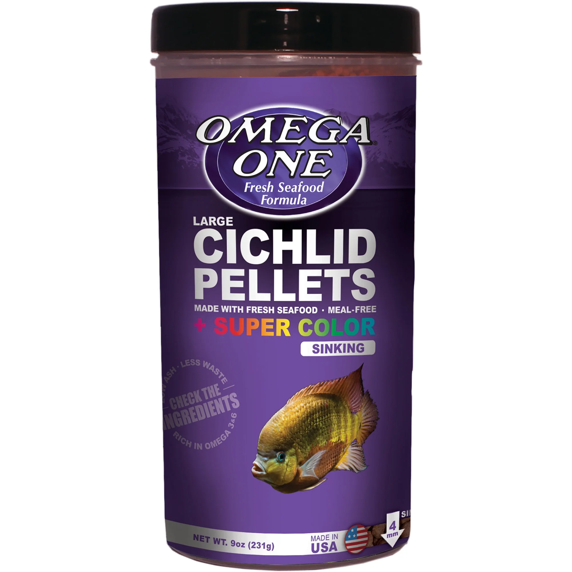 OMEGA ONE Super Color Cichlid Pellets - Sinking - Image 1