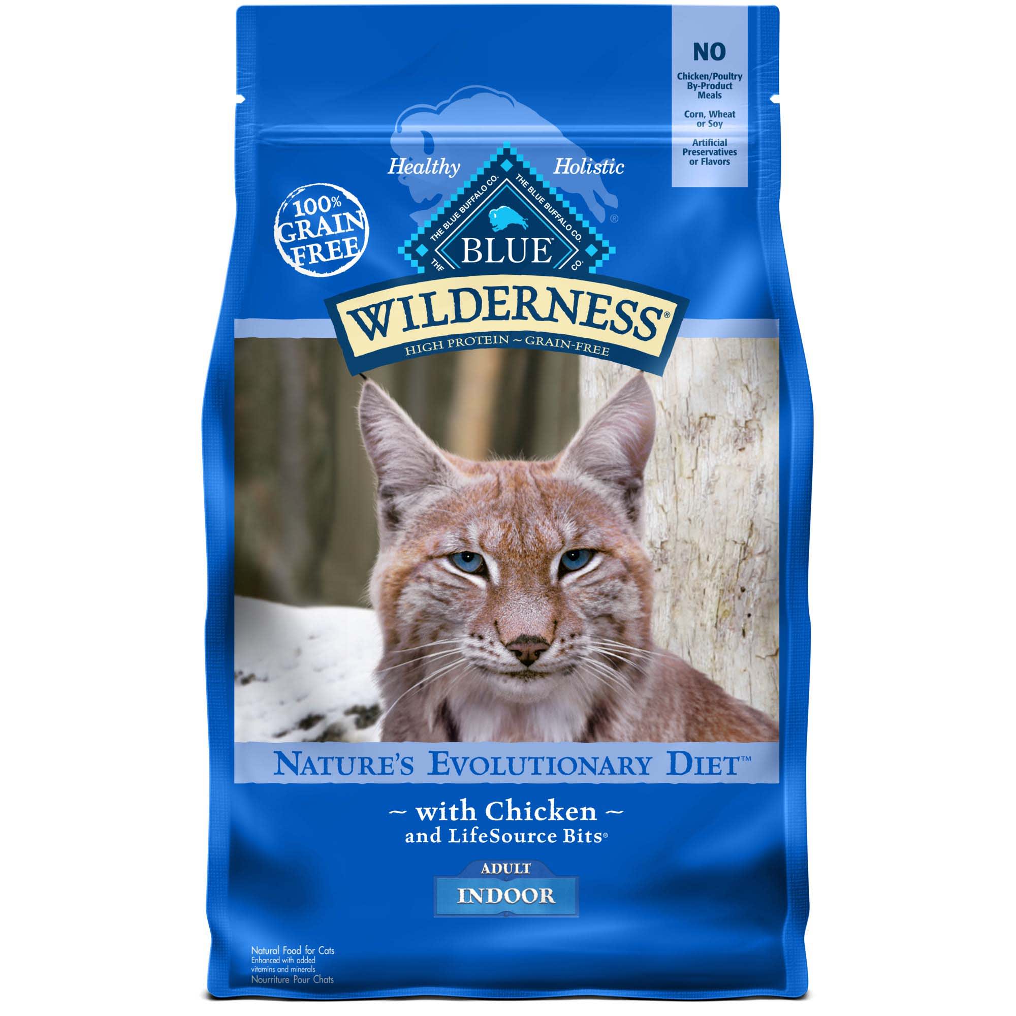 Blue Buffalo Wilderness High Protein Indoor Chicken Dry Cat Food for Adult Cats  Grain-Free  5 lb. Bag - Image 1