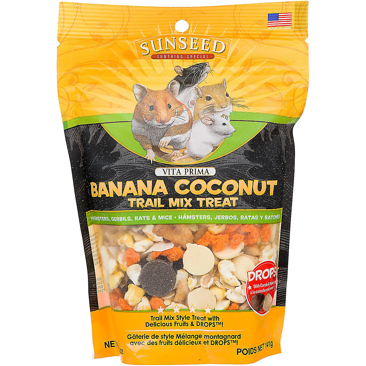 Sunseed® Vita Prima? Banana Coconut Trail Mix Treats for Small Animals 5 Oz - Image 1