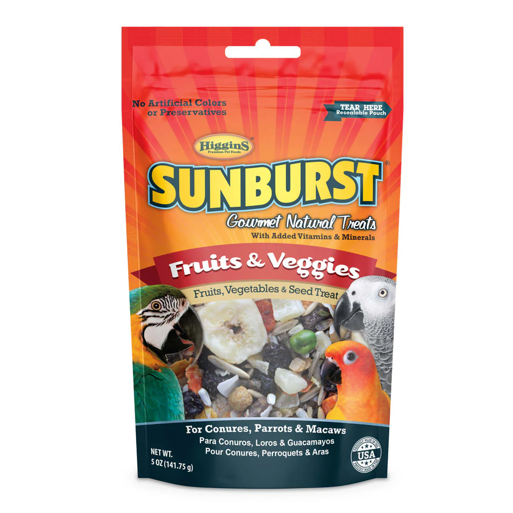 Higgins Sunburst Fruits & Veggies Bird Treat  5 Oz