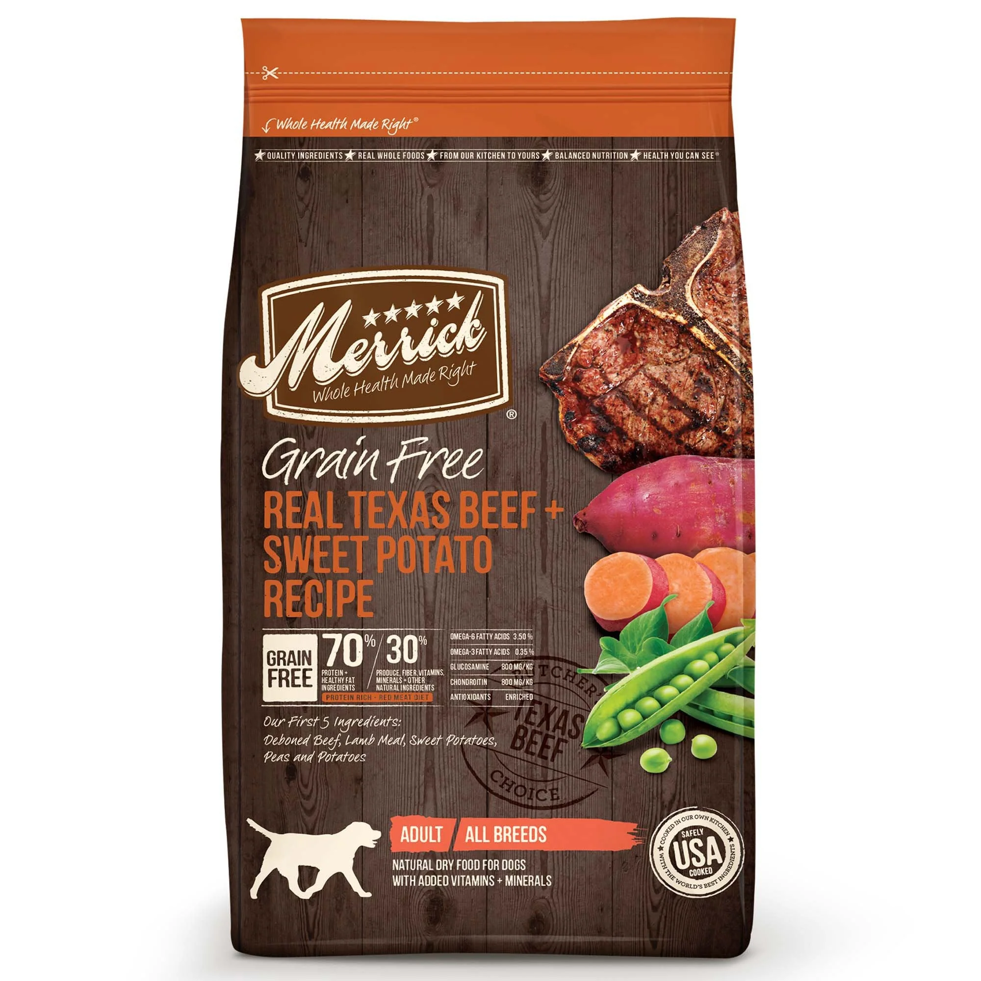 Merrick Grain-Free Real Texas Beef + Sweet Potato Recipe Dry Dog Food, 0 lb - Image 1