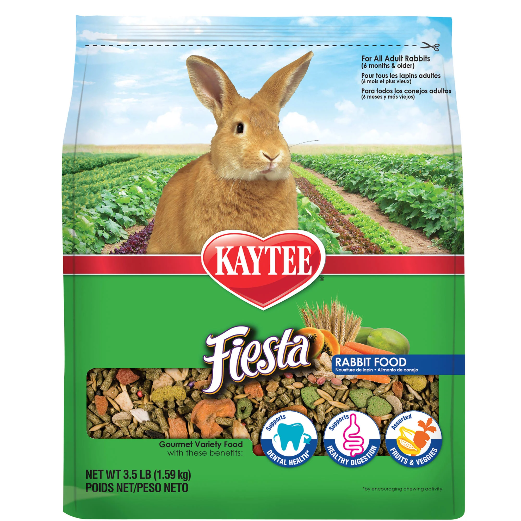 Kaytee® Fiesta® Gourmet Variety Diet Rabbit Food 3.5 Lbs - Image 1
