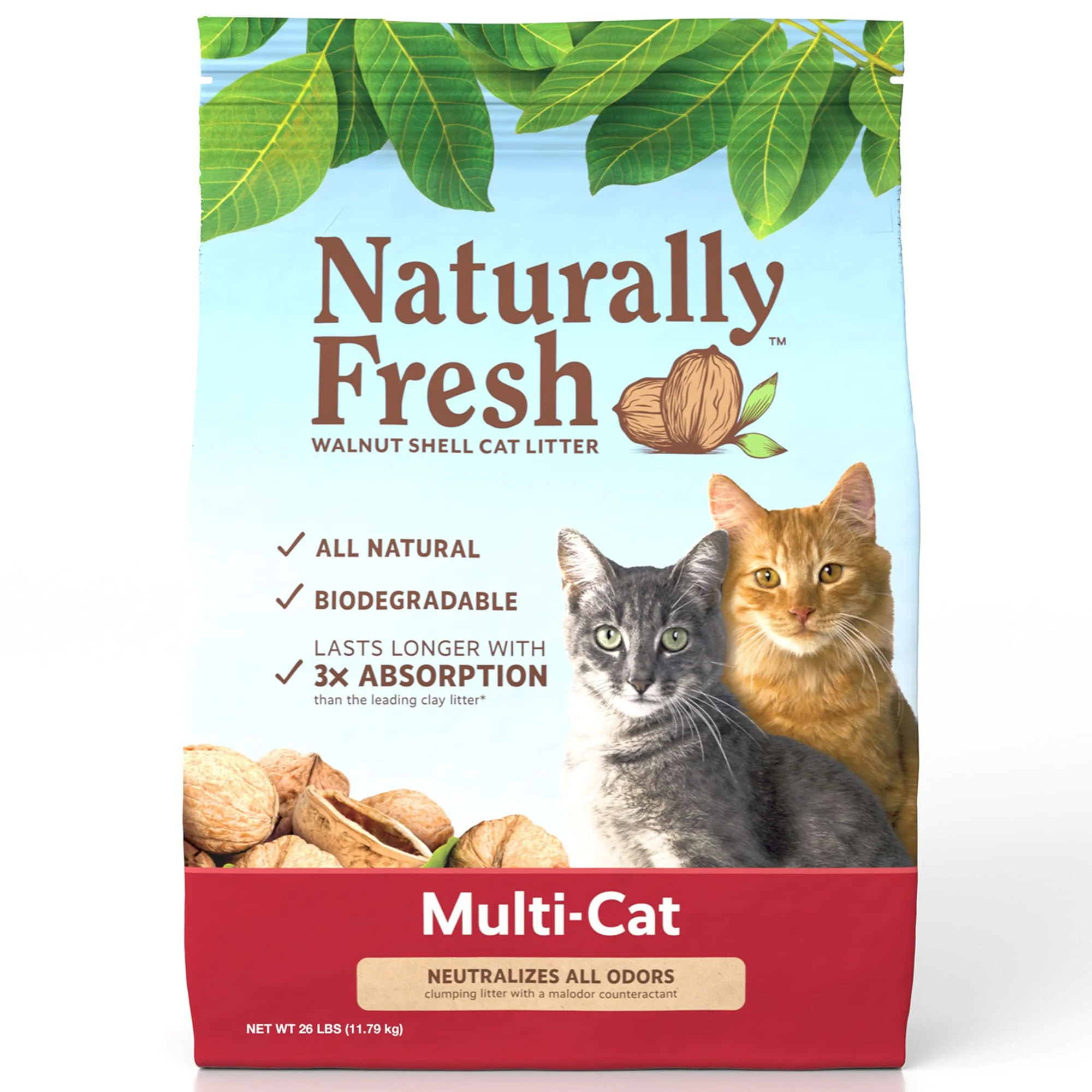 Naturally Fresh Multi Cat Quick Clumping Cat Litter 26 lb - Image 1