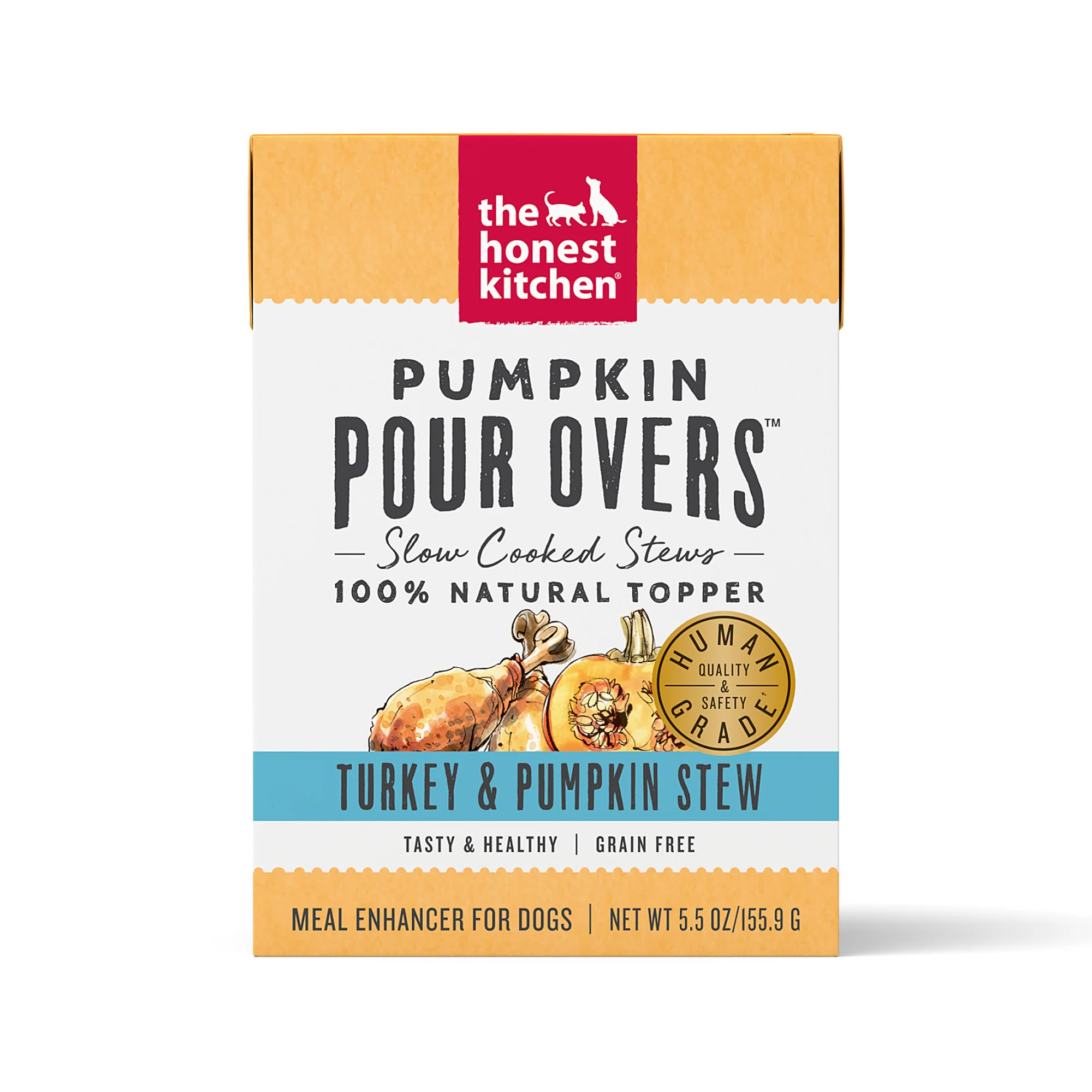 The Honest Kitchen Pumpkin Pour Overs Turkey & Pumpkin Stew Dog Food Topper 5.5oz - Image 1