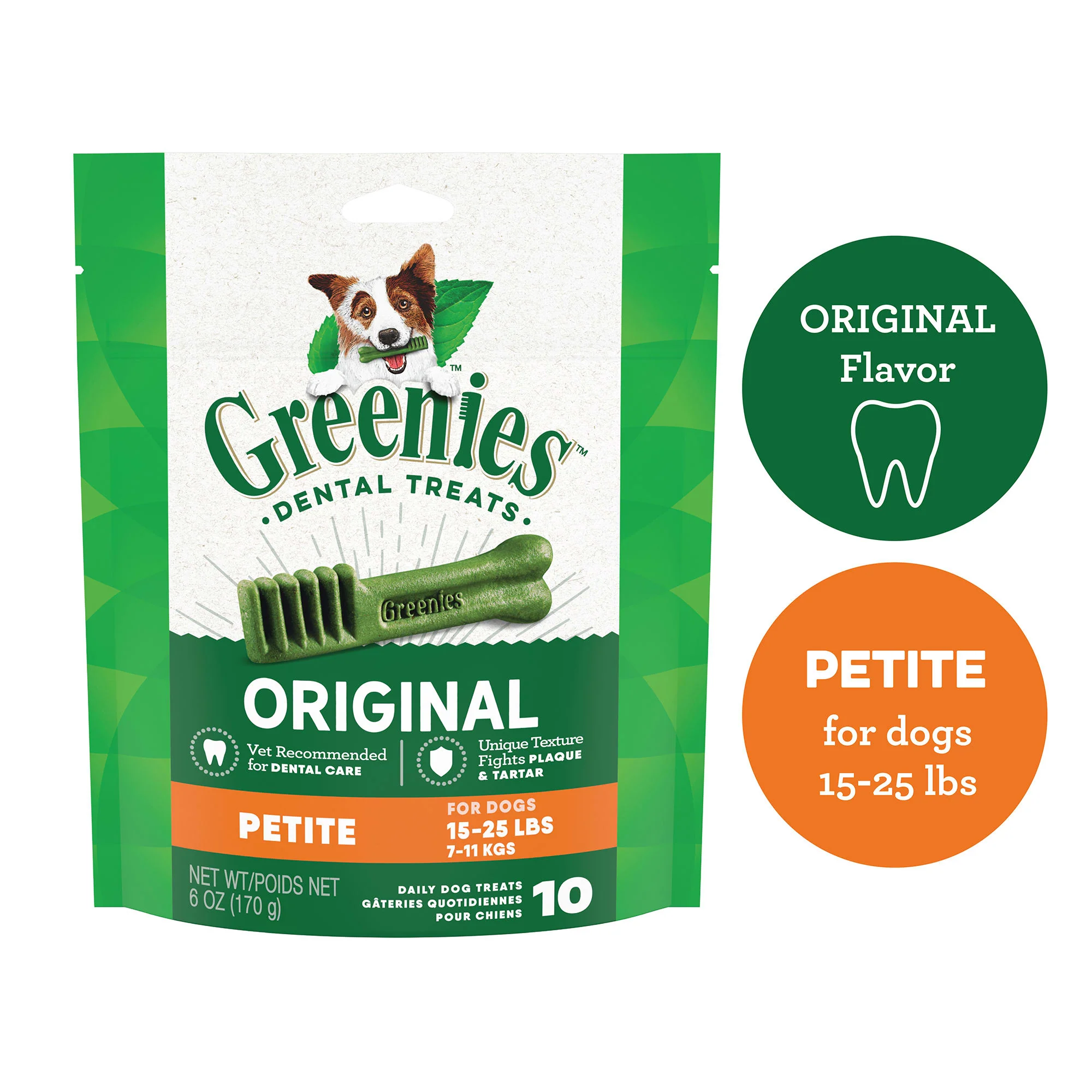 GREENIES Original Petite Natural Dog Dental Treats  6 oz. Pack (10 Treats) - Image 1