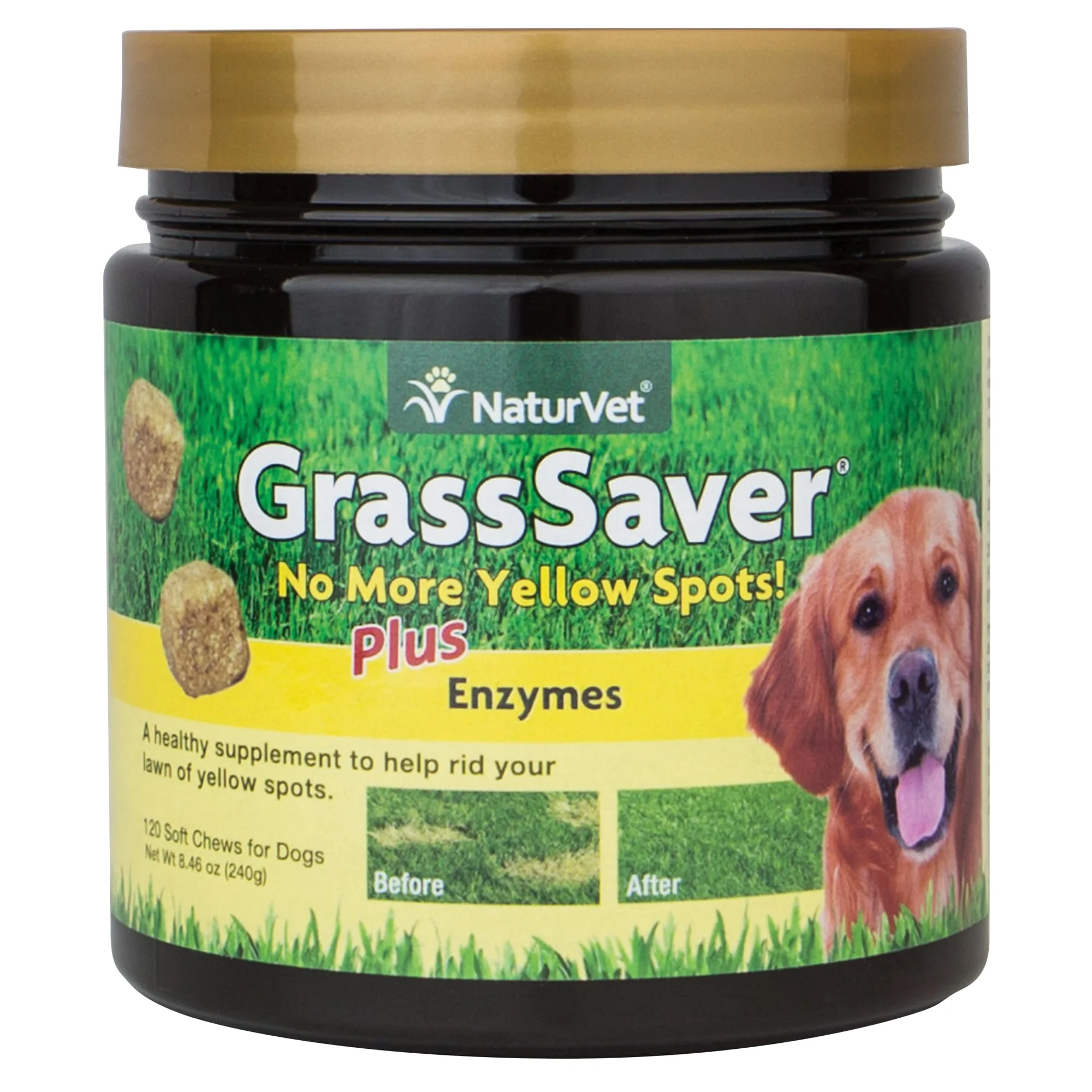 NaturVet GrassSaver Tasty Soft Chew Supplement for Dogs  120 Soft Chews - Image 1