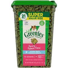 Feline Greenies Dental Treats Savory Salmon 21oz - Image 1