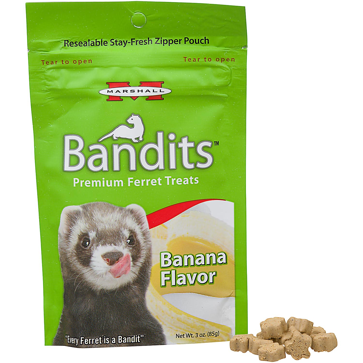 Marshall Bandits Banana Flavor Ferret Treats  3 Oz. - Image 1