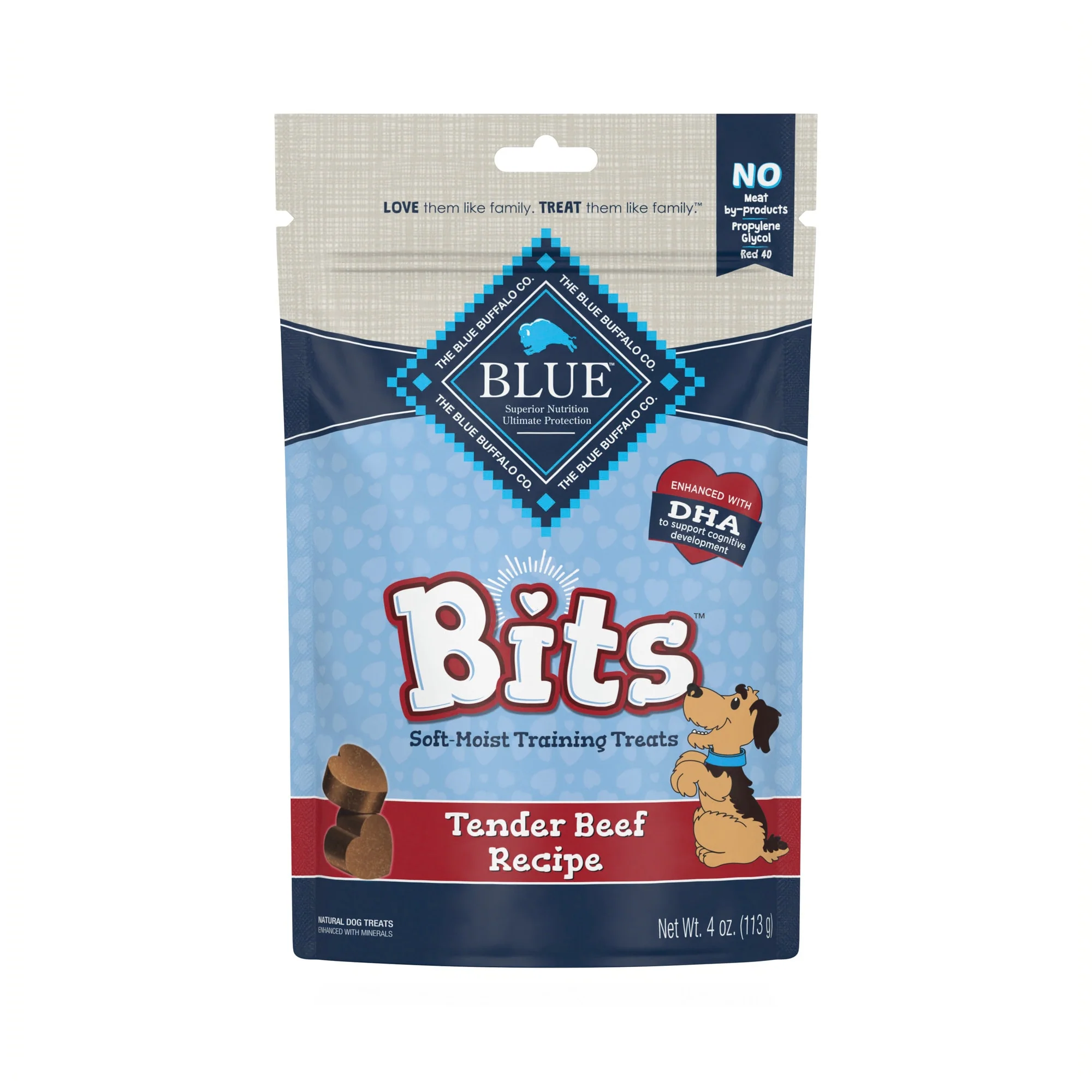 Blue Buffalo BLUE Bits Training Treats Beef Flavor Soft Treats for Dogs  Whole Grain  4 oz. Bag - Image 1