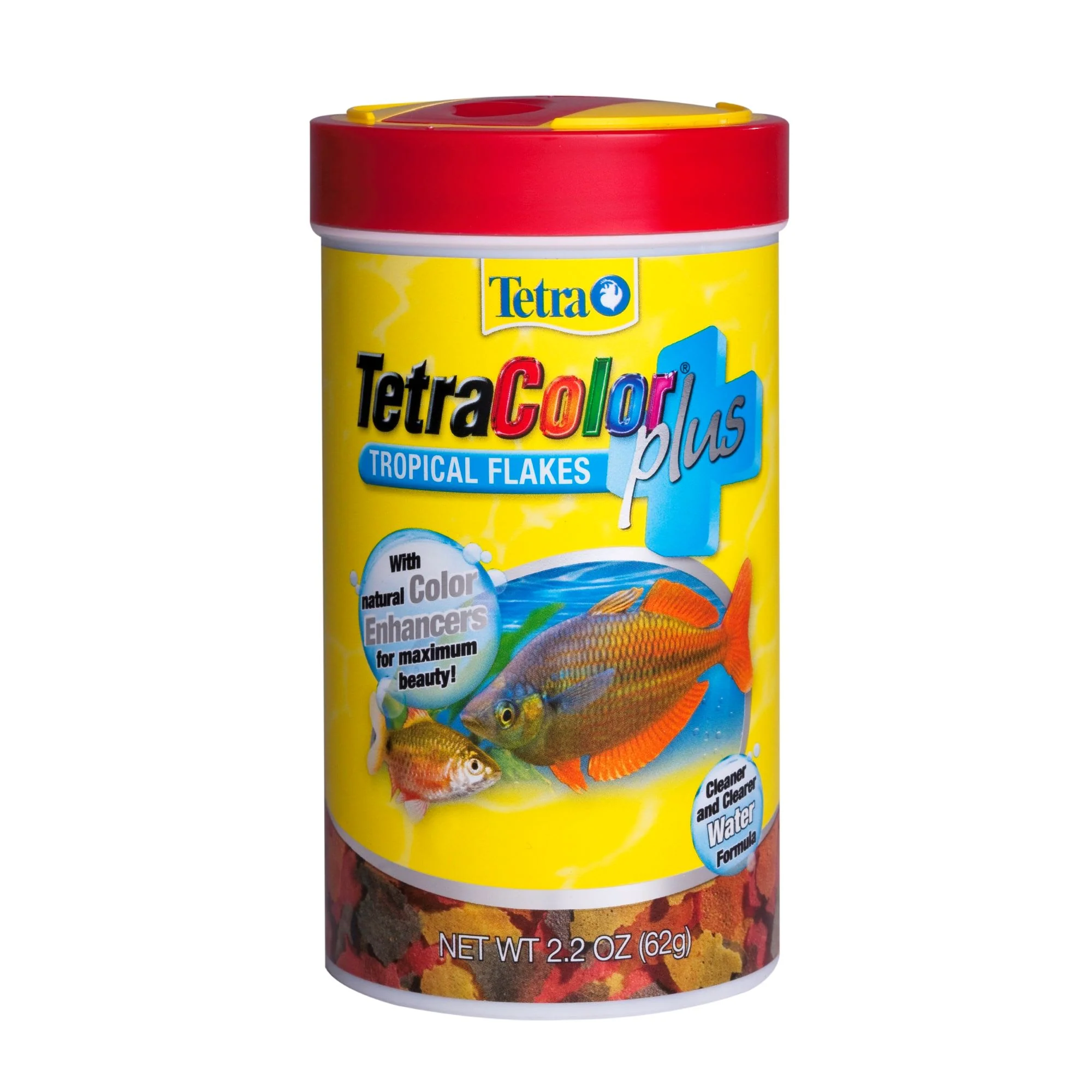 Tetra TetraColor Plus Tropical Fish Food Flakes, 2.2 oz - Image 1