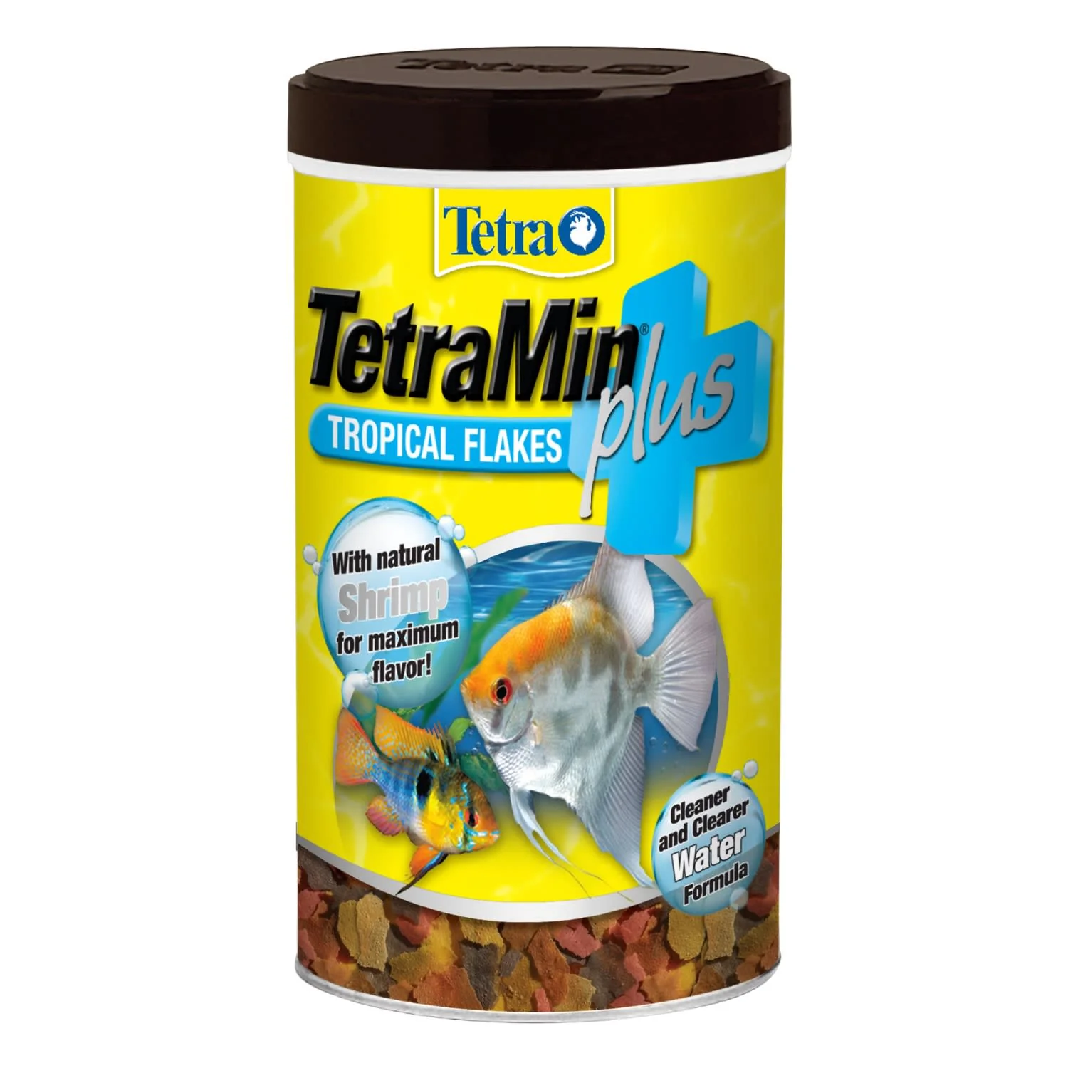 Tetra TetraMin Plus Tropical Flakes with Shrimp, 1 oz - Image 1