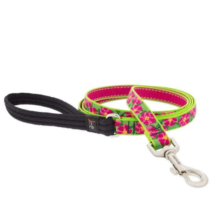 Lupine Pet Dog 6 Ft Long 3/4 In Leash Original Designs Petunias - Image 1
