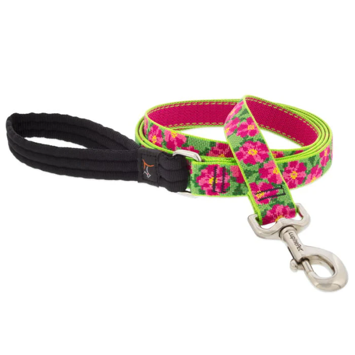 Lupine Pet Dog 6 Ft Long 1 In Leash Original Designs Petunias - Image 1