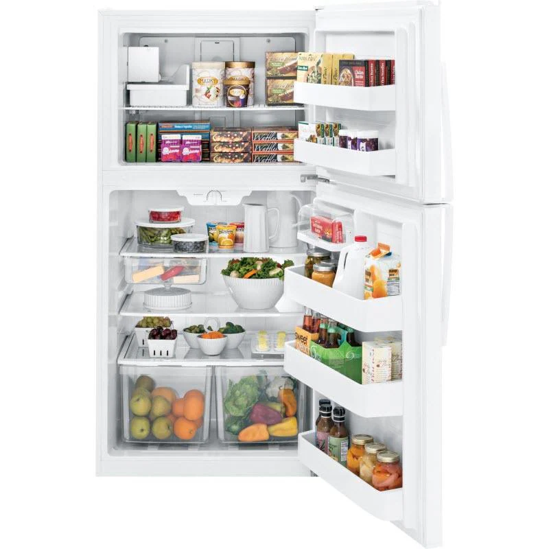 GE 33-inch, 21.2 cu. ft. Top Freezer Refrigerator with Ice Maker GIE21GTHWW - Image 3