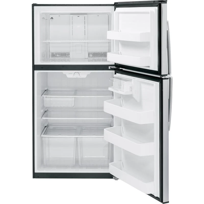 GE 33-inch, 21.2 cu. ft. Top Freezer Refrigerator GTE21GSHSS - Image 3