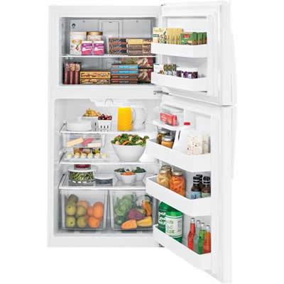 GE 33-inch, 21.2 cu. ft. Top Freezer Refrigerator GTE21GTHWW - Image 2