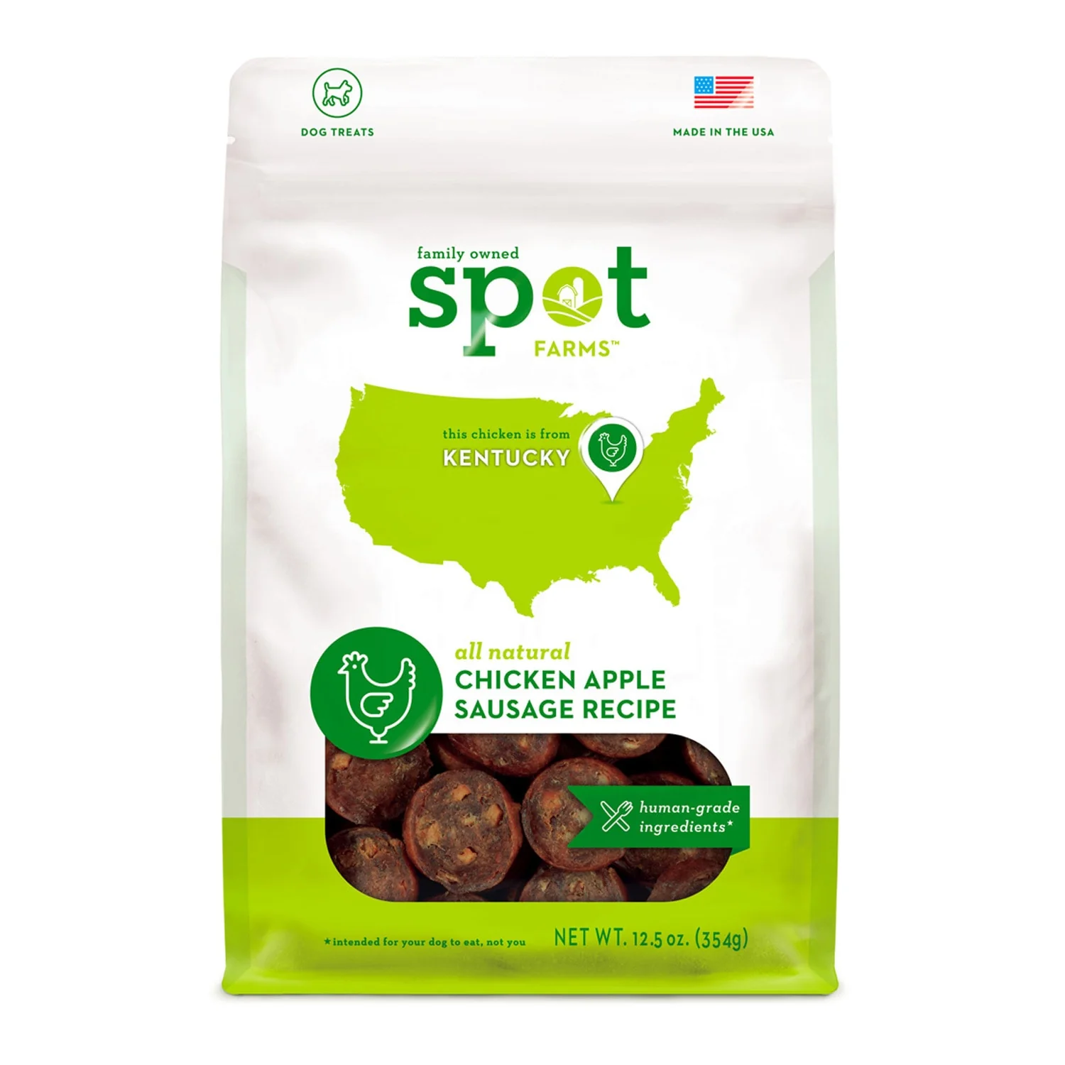 Spot Farms Chicken Apple Sausage Dog Treats 12.5oz - Image 1