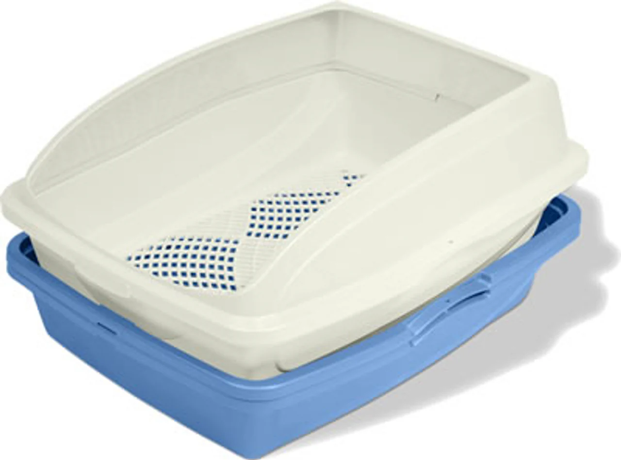 Van Ness Sifting Cat Litter Pan With Frame Lerge Blue - Image 1