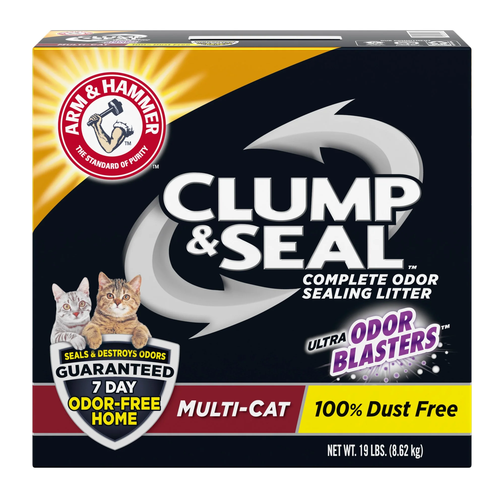 Arm & Hammer Clump & Seal Litter  MultiCat 19lb Box - Image 1