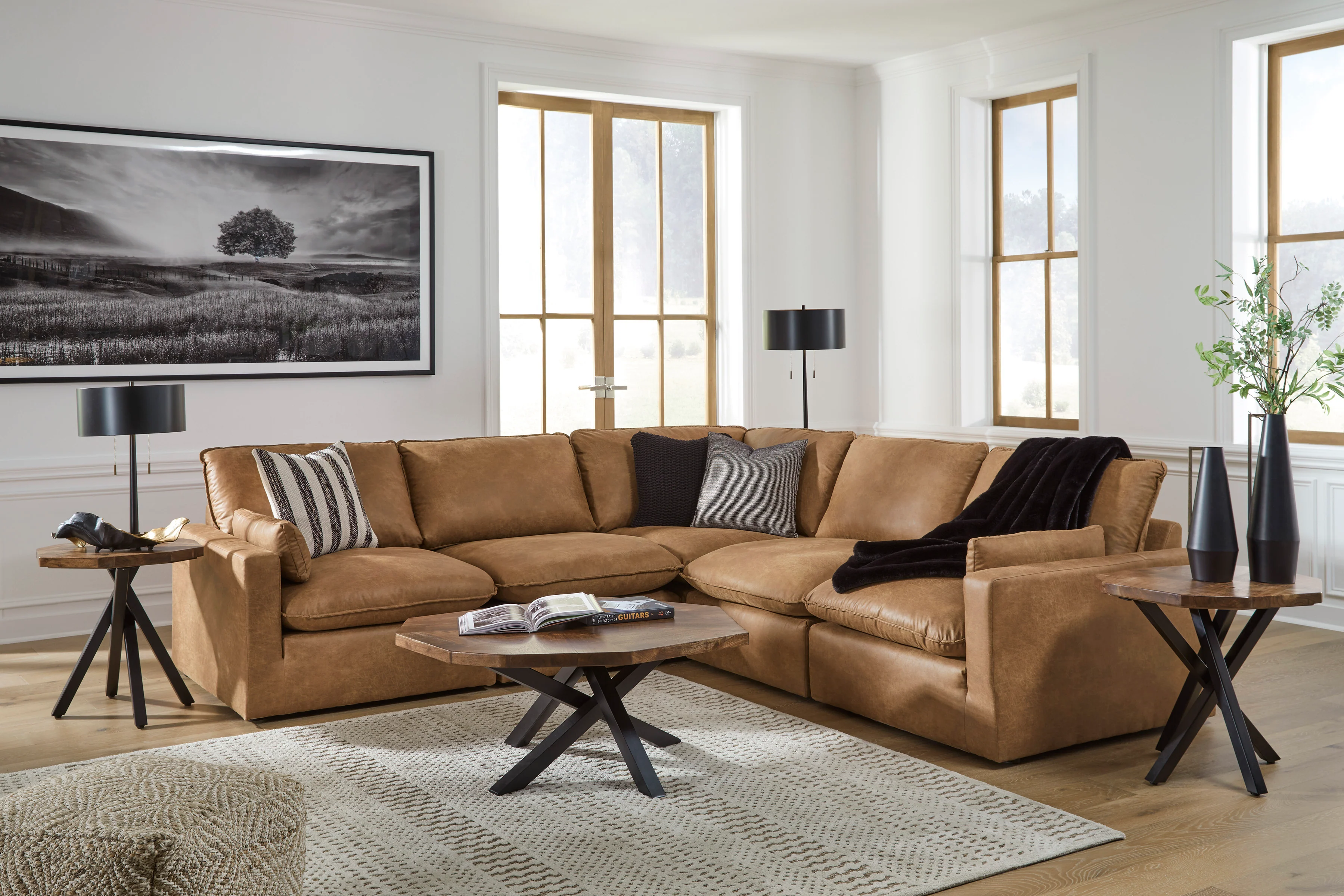 22501S5 (2250146/46/64/65/77)- Ashley Marlaina  Leather Look Sectional - Image 1