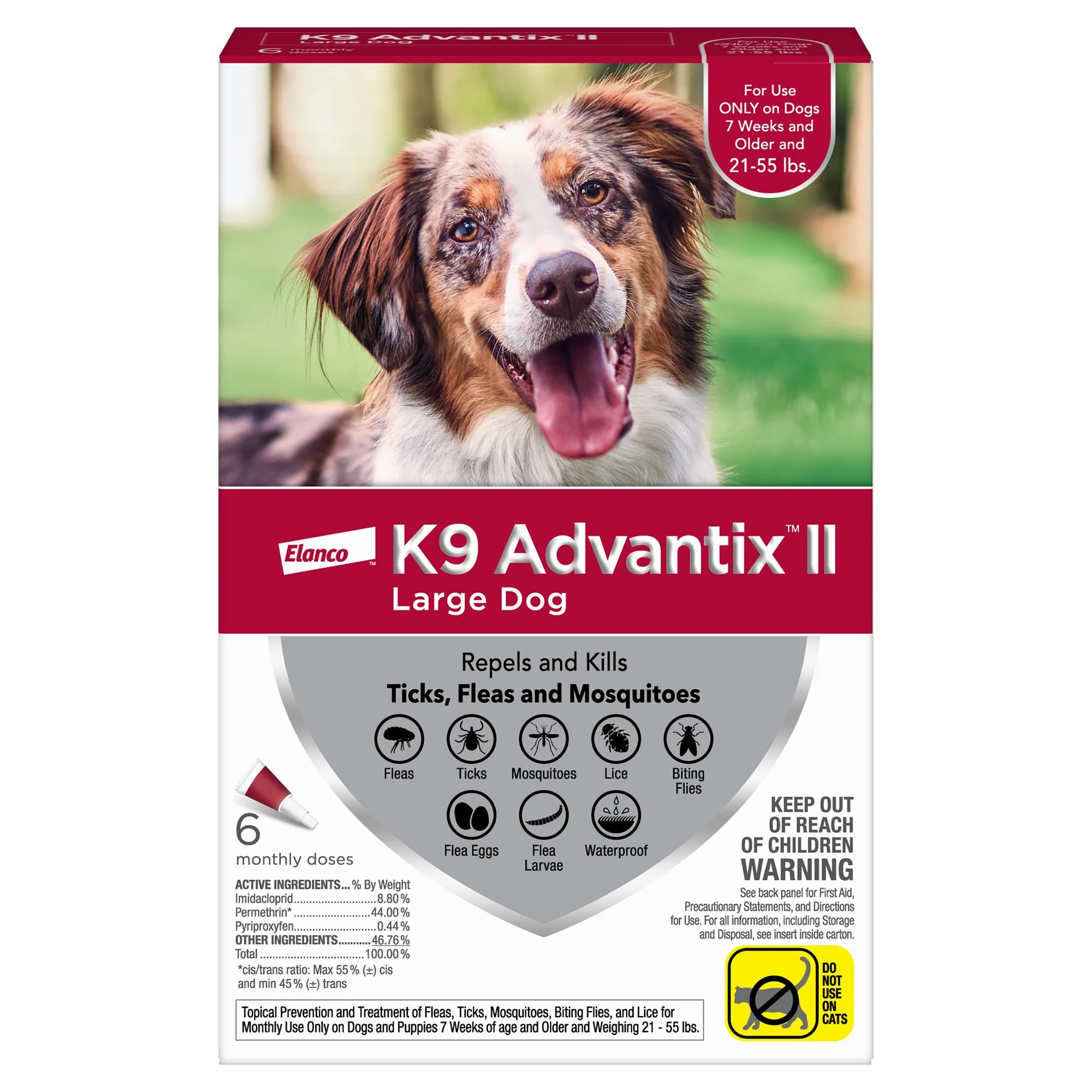K9 Advantix II Flea and Tick Treatment for Large Dogs  6-Pack - Image 1
