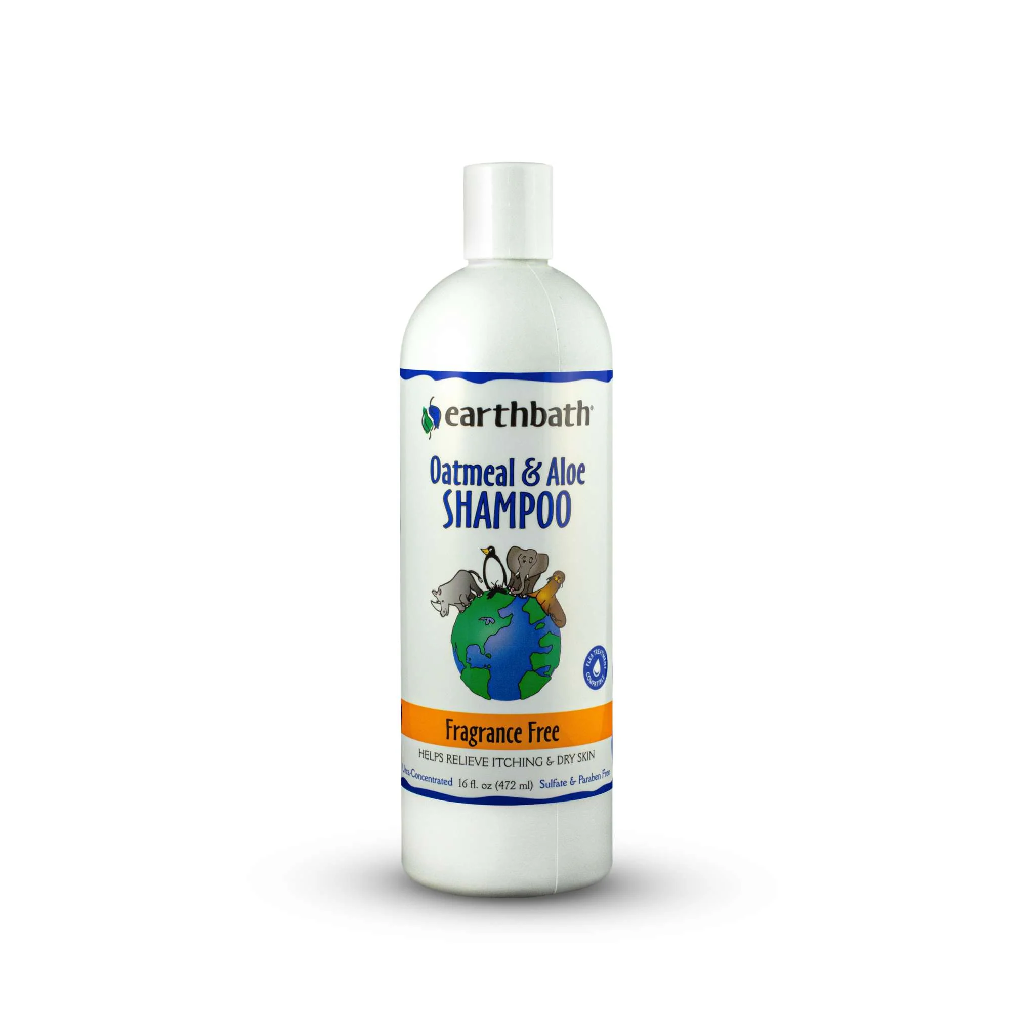 Earthbath® Fragrance Free Oatmeal & Aloe Shampoo for Cat & Dog 16 Oz - Image 1