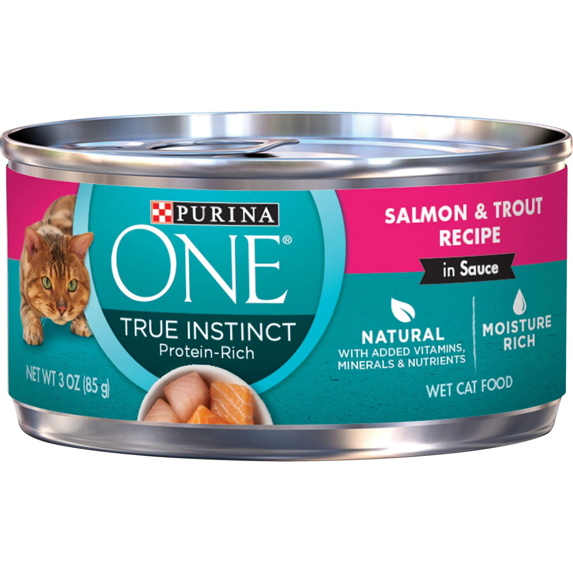 Purina ONE True Instinct Premium Cat Food Salmon & Trout Recipe, 3.0 OZ - Image 1