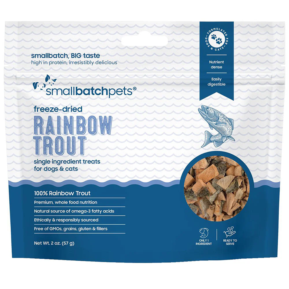 Smallbatch Freeze Dried Rainbow Trout Dog & Cat Treats 2oz - Image 1