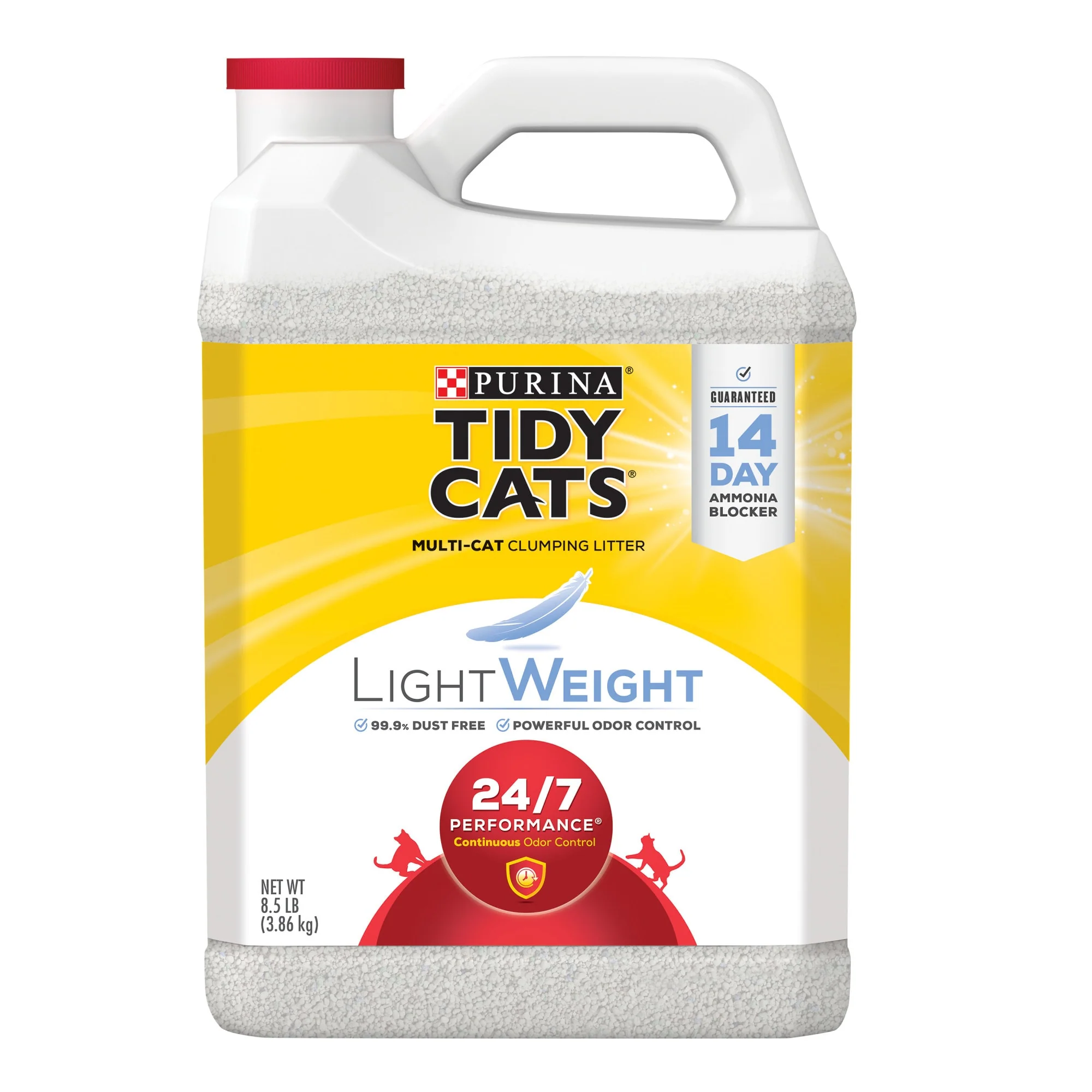 Purina Tidy Cats Light Weight  Low Dust  Clumping Cat Litter  24/7 Performance Multi Cat Litter  8.5 lb. Jug - Image 1