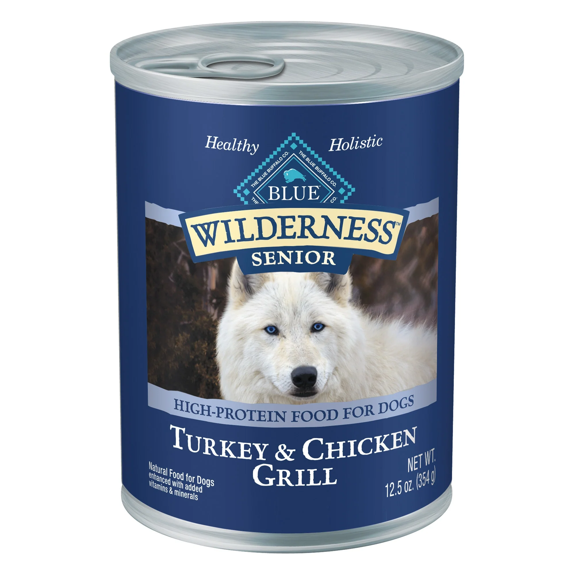 Blue Buffalo Wilderness Grain Free High Protein Wet Dog Food Turkey & Chicken Grill Senior - 12.5oz - Image 1