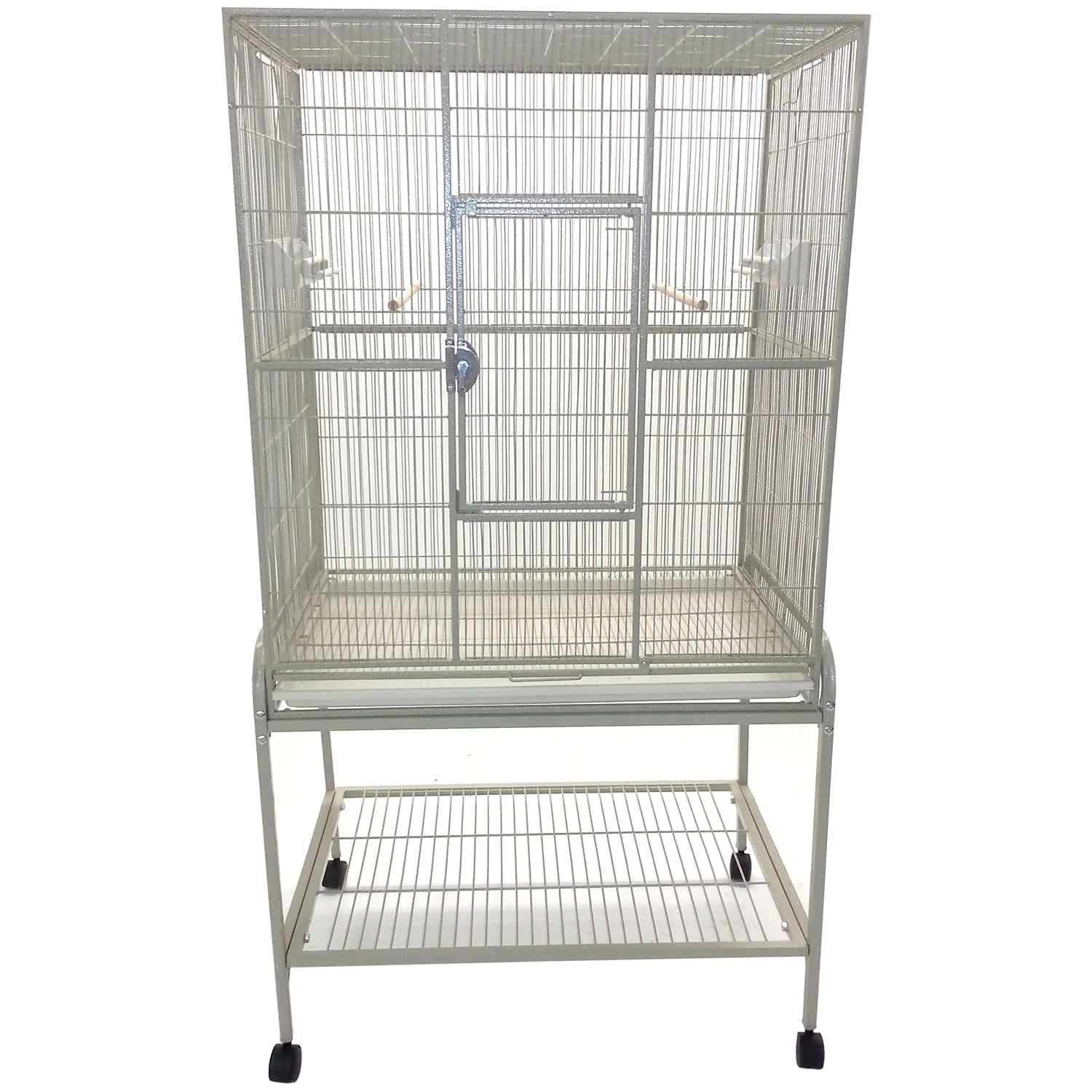 A&E Cage Co Wrought Iron Flight Cage-Platinum - Image 1