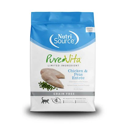 Pure Vita Grain-Free Chicken & Peas Entree Dry Cat Food, 4 Lb - Image 1