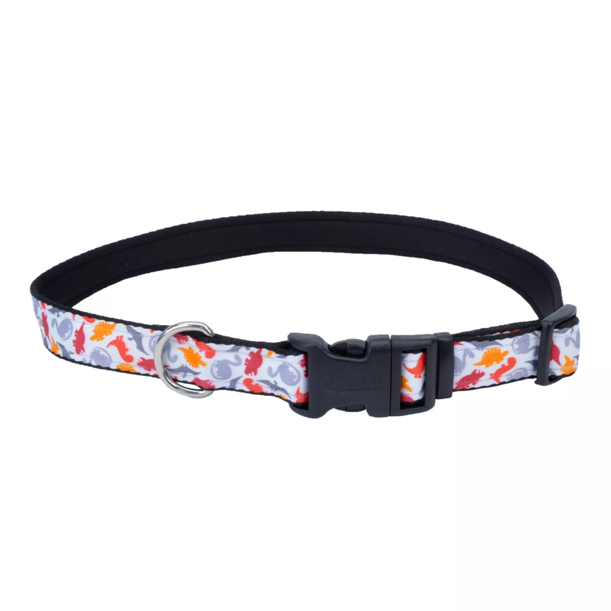 Coastal Exclusive Styles 5/8in Wide 10-14in Dog Collar Dinosaurs - Image 1