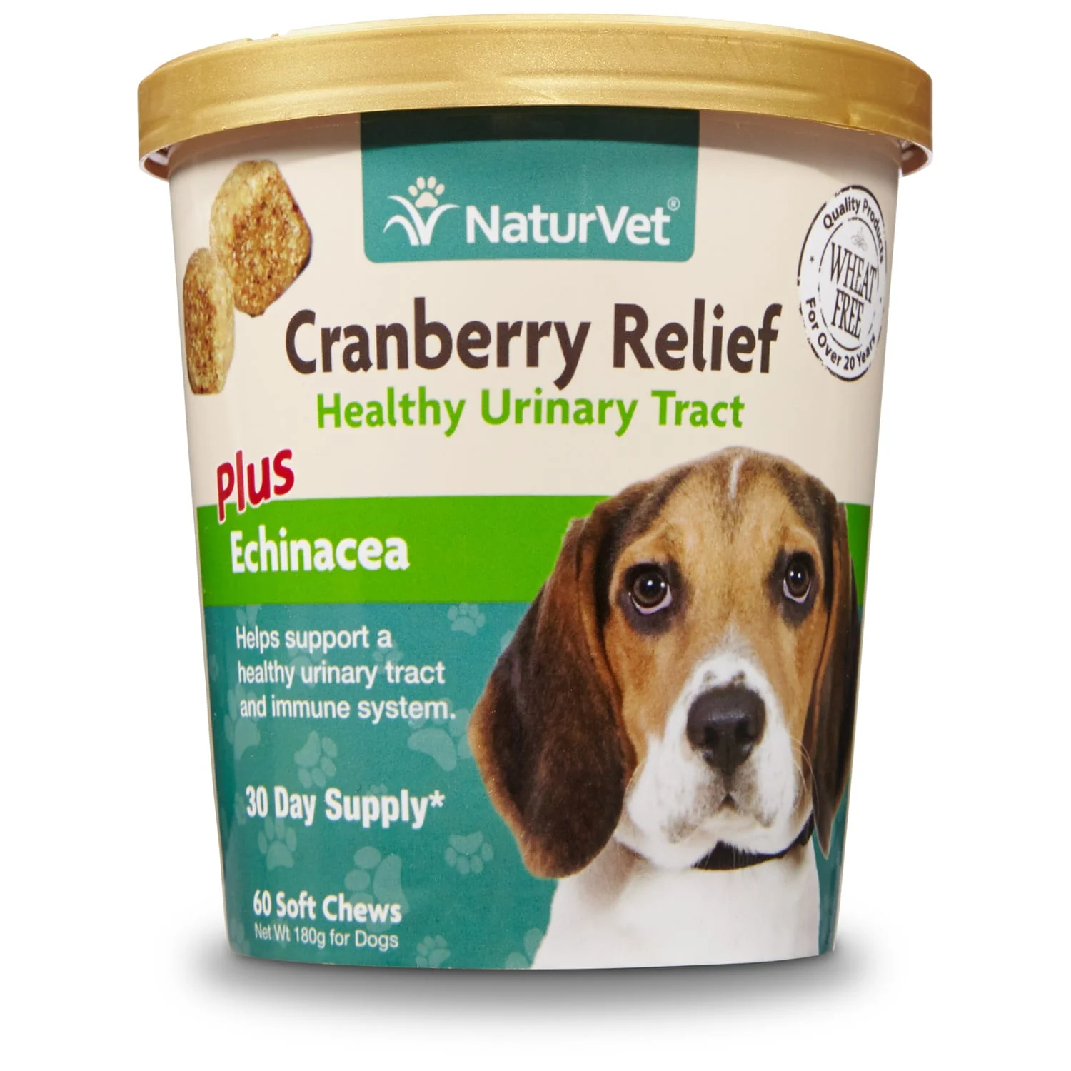 NaturVet Cranberry Relief + Echinacea for Dogs  60 Soft Chews - Image 1