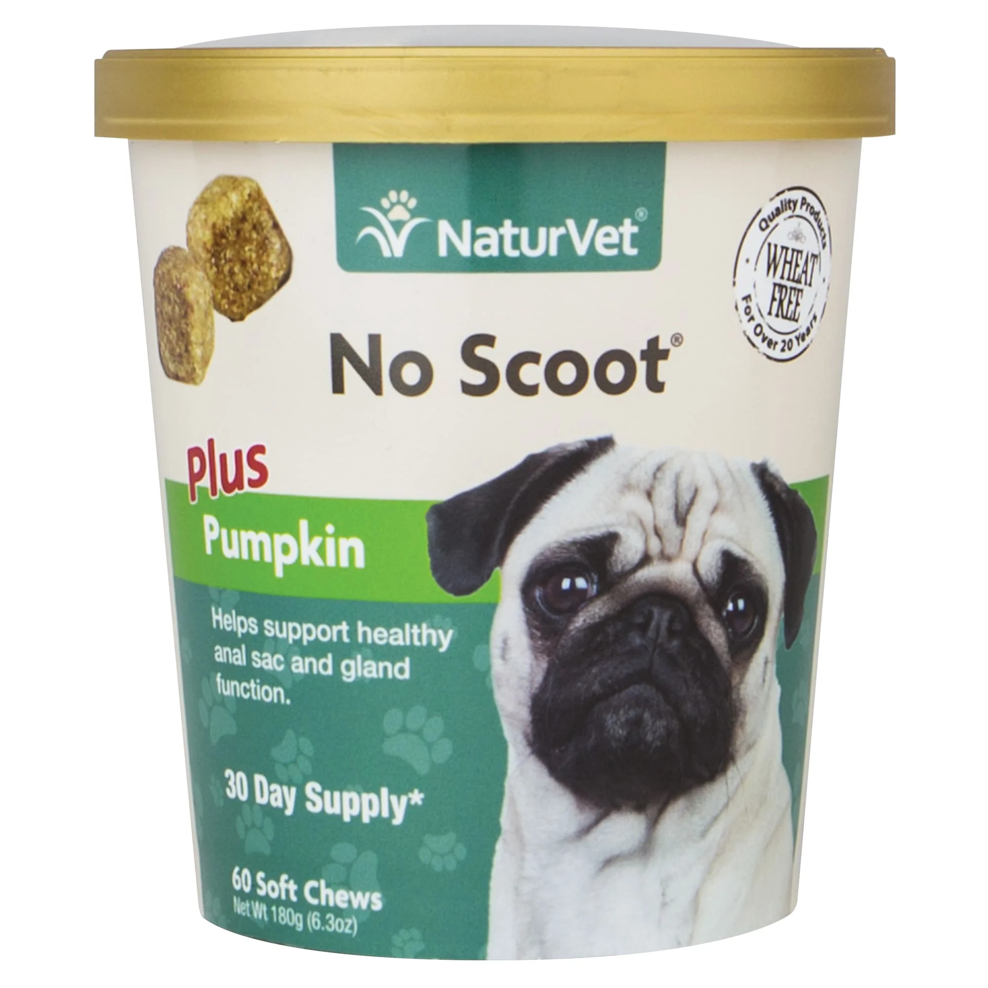 NaturVet No Scoot Digestive Supplement for Dogs  60 Soft Chews - Image 1