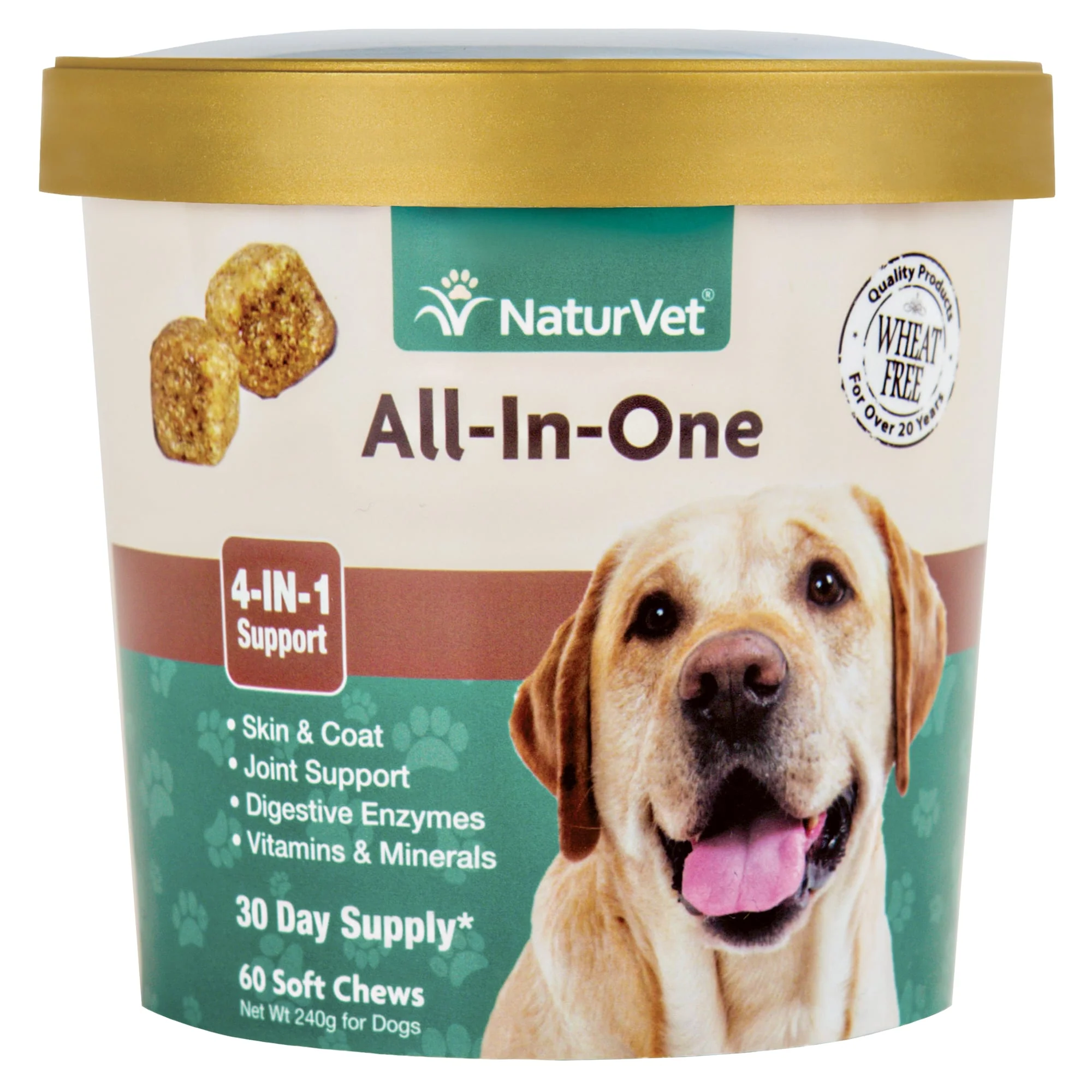 NaturVet All-In-One Veterinarian Formulated Health Solution for Dogs  60 Chews - Image 1