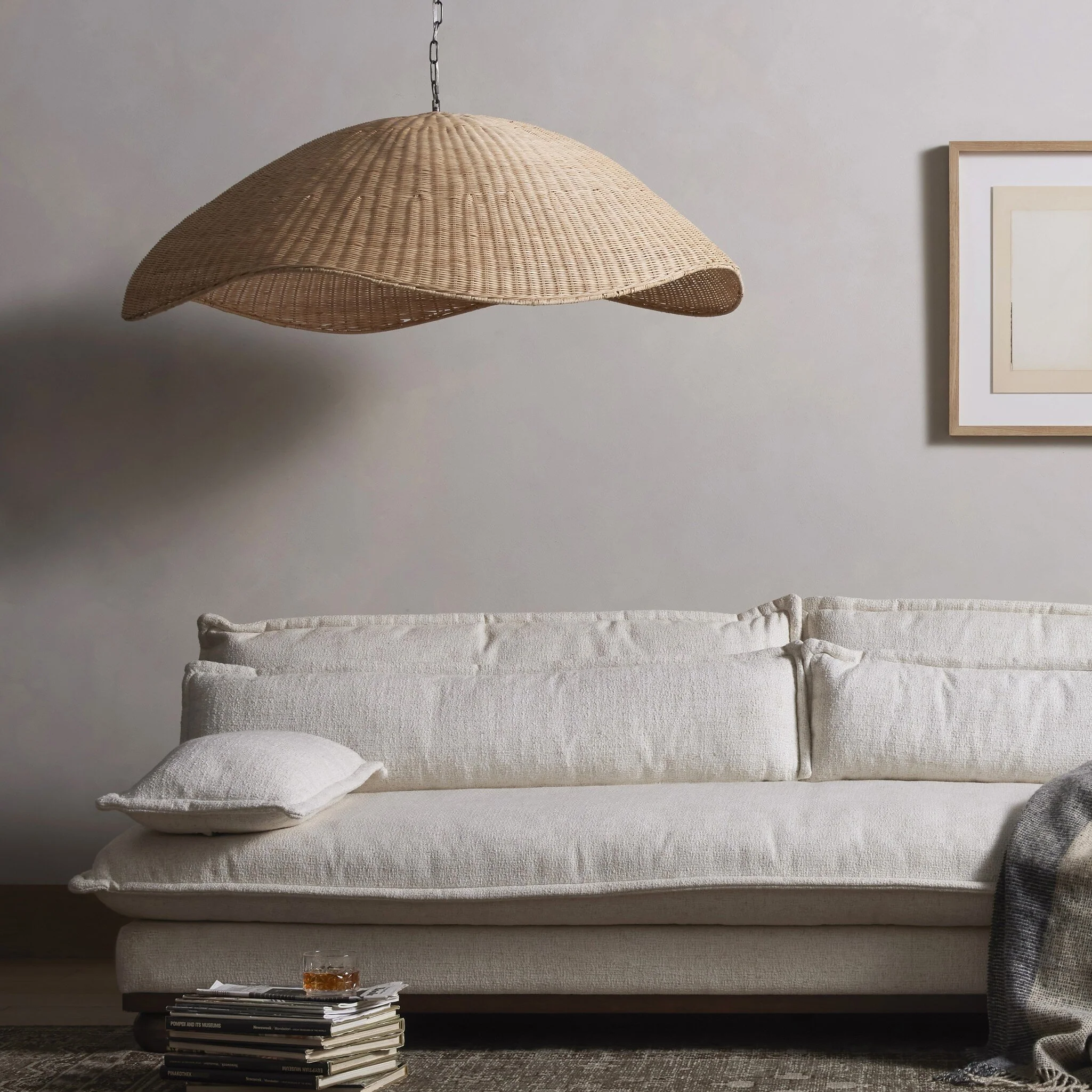 Overscale Woven Rattan Pendant - Image 2