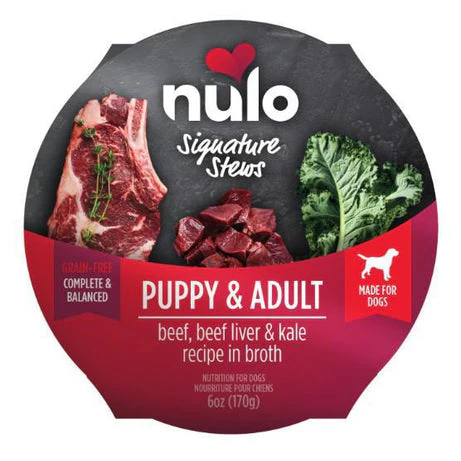 Nulo Signature Stew Puppy & Adult Dog Food Beef, Beef Liver & Kale 6oz - Image 1