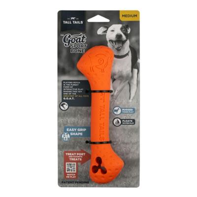 Tall Tails Dog Goat Bone Orange 9 In - Image 1
