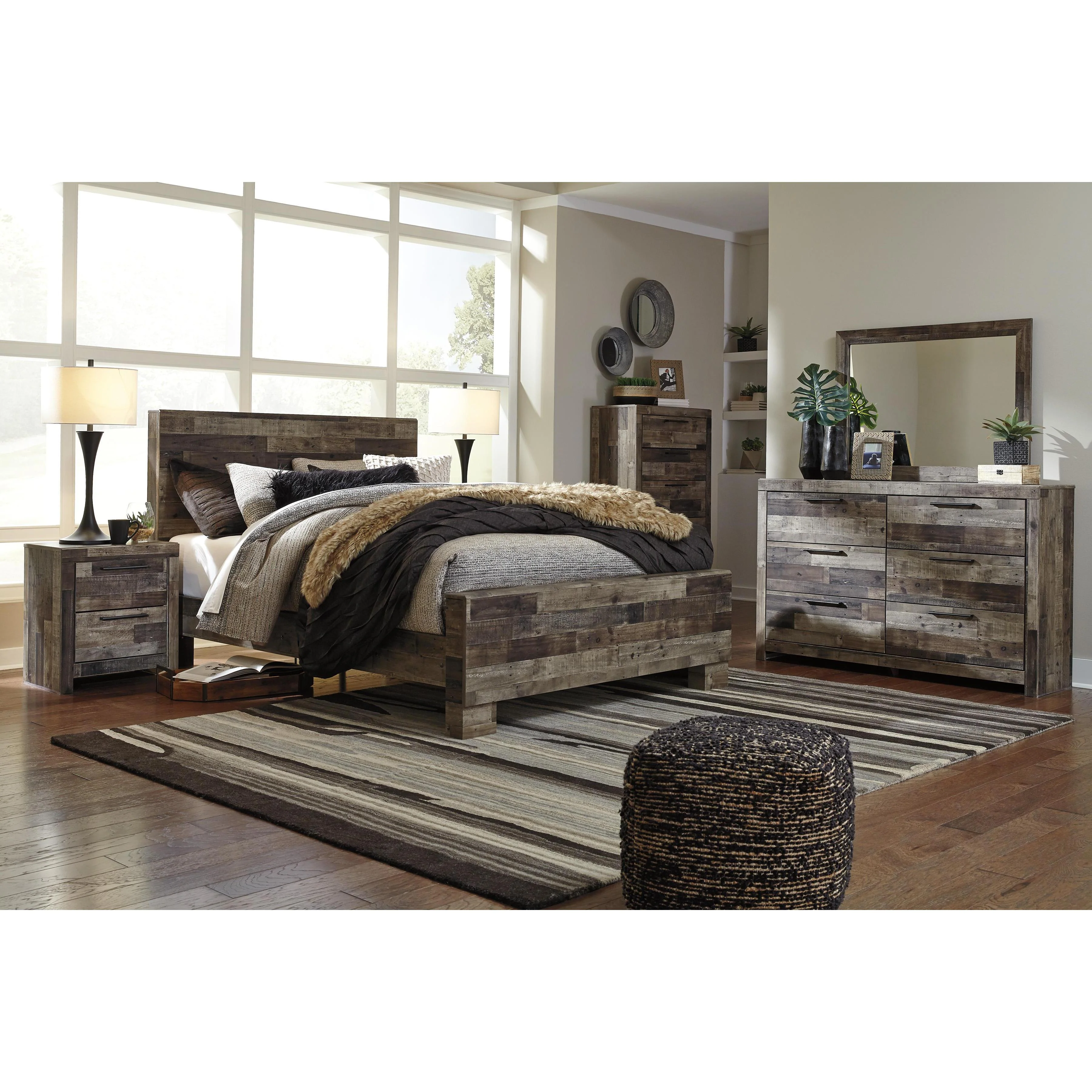 Benchcraft Derekson B200B40 6 pc Queen Panel Bedroom Set - Image 1