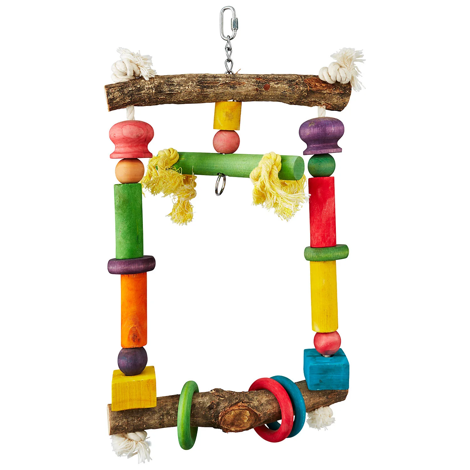 A&E Cage Co Natural Wood Swing With Rope - Image 1