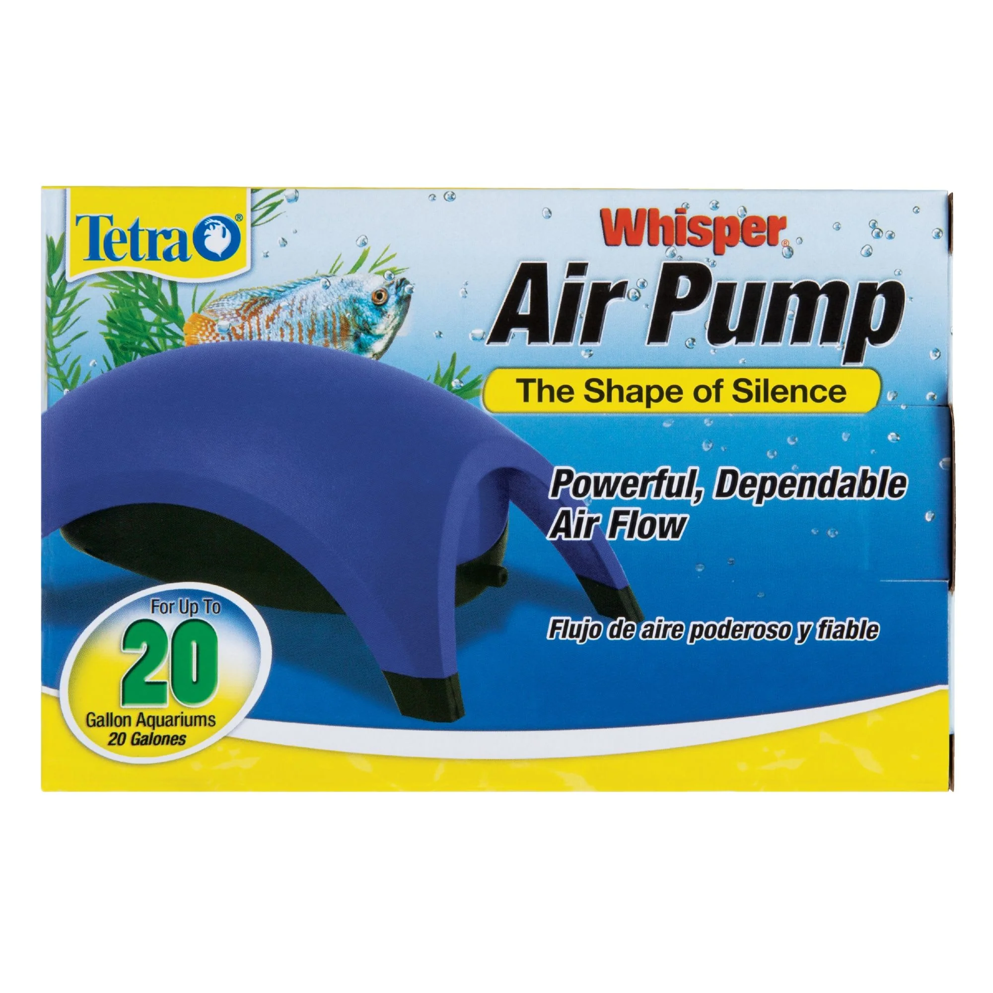 Tetra Whisper Air Pump 20 Gal Tank Multi-Colored - Image 1