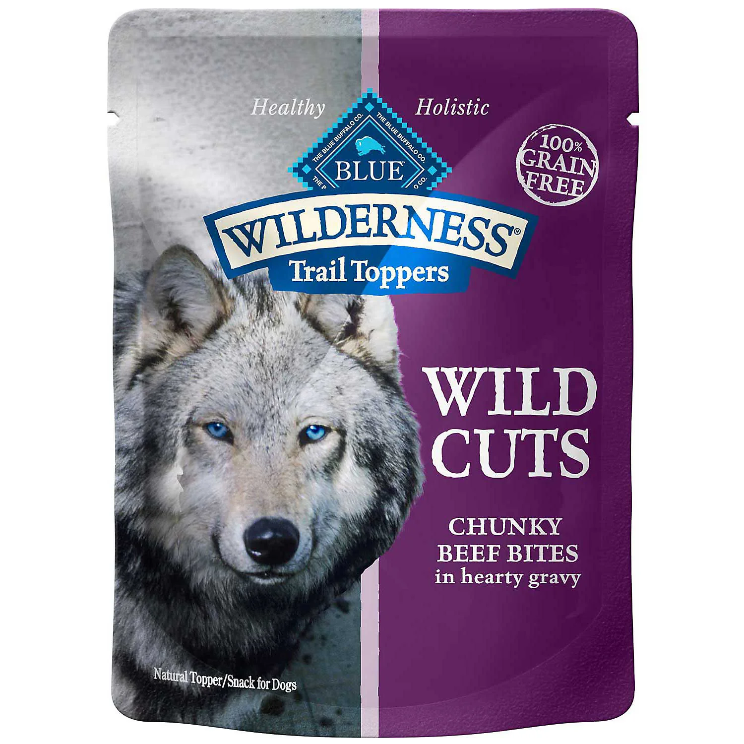 Blue Buffalo Wilderness 100% Grain-Free Wild Cuts Chunky Beef Bites In Hearty Gravy Wet Dog Food - 3oz - Image 1