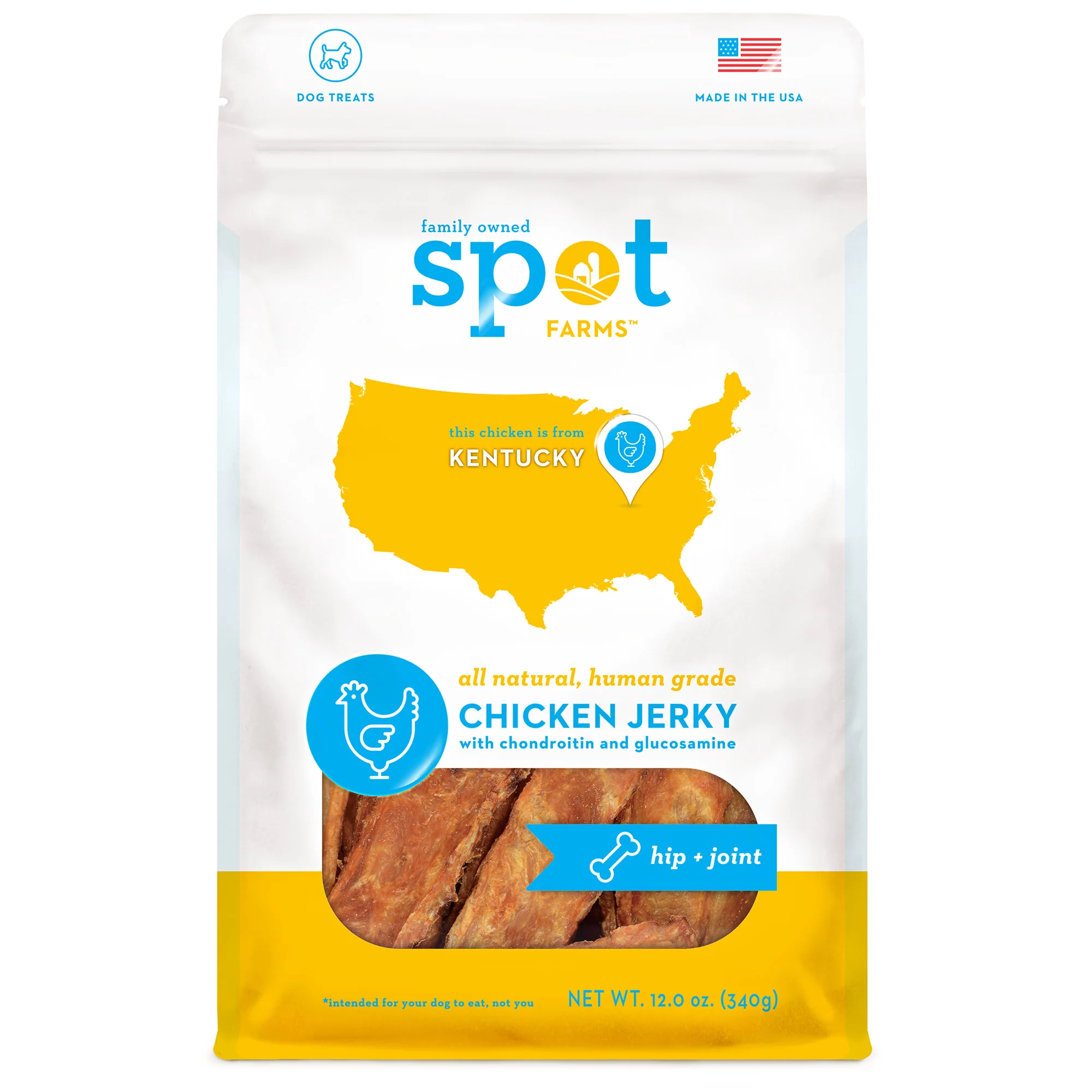 Spot Farms Hip and Joint Chicken Jerky Dry Dog Treats 12.5oz - Image 1
