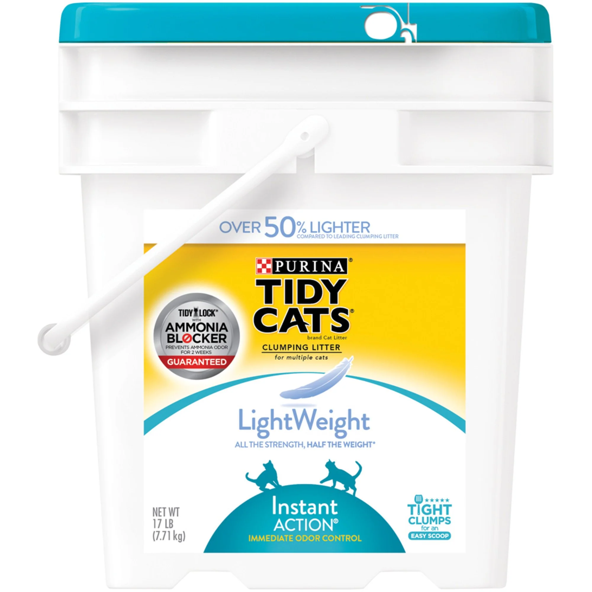 Purina Tidy Cats Light Weight  Low Dust  Clumping Cat Litter  LightWeight Instant Action Cat Litter  17 lb. Pail - Image 1