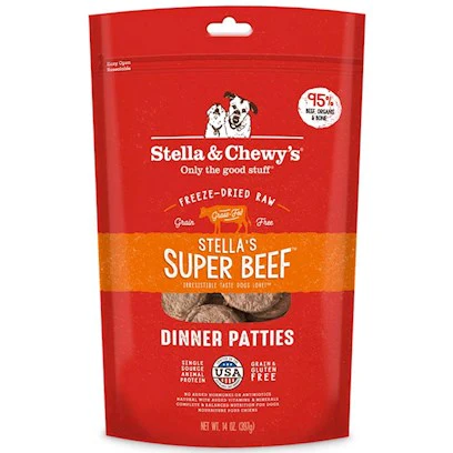 Stella & Chewy’s Freeze-Dried Raw Stella’s Super Beef Dinner Patties Grain-Free Dog Food, 5.5 oz. bag