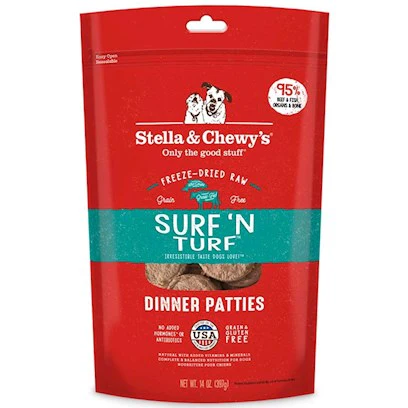 Stella & Chewy s Surf  N Turf Beef & Salmon Dinner Patties Grain-Free Freeze-Dried Raw Dry Dog Food  5.5 oz. - Image 1