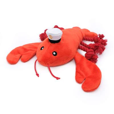 Zippy Paws Plush Dog Toy Playful Pal - Luca the Lobster - Image 1