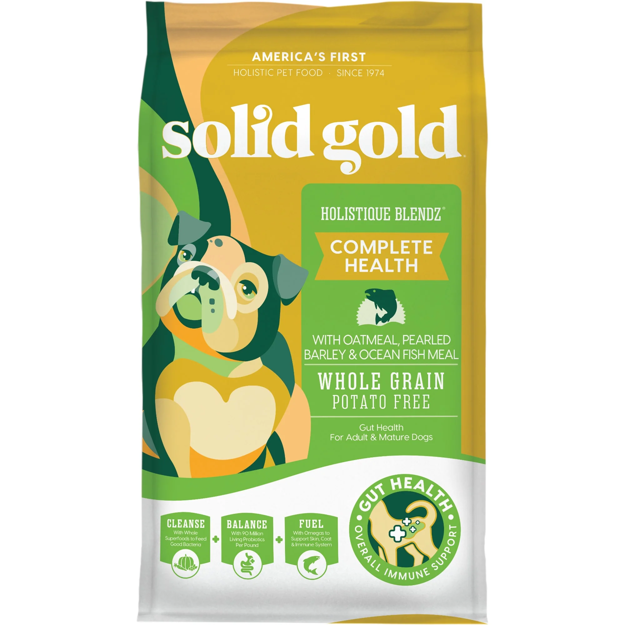 Solid Gold Ocean Fish & Oatmeal Holistique Blendz Senior Dry Dog Food, 4 Lb - Image 1